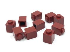 Конструктор LEGO Кирпичик 4541376 1х1 темно - красный 50 шт