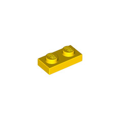Конструктор LEGO Пластина 1 x 2, желтый 3023 / 302324 50 шт