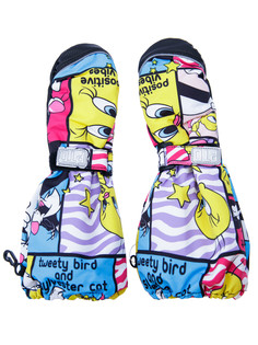 Варежки текстильные для девочек PlayToday, цветной, 15 (122-128 см)