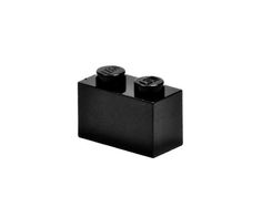 Конструктор LEGO Кирпич 1 x 2, черный 3004 / 300426 50 шт