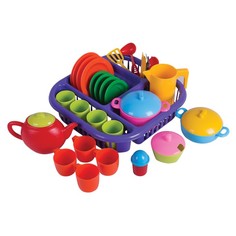 Набор игрушечной посуды Zarrin Toys 42 предмета, цвет фиолетовый, в корзине (M9-3)