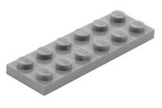 Пластина LEGO 4211452 2х6 серый 50 шт