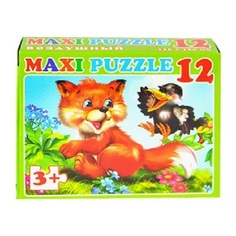 Пазлы макси 1000toys лисичка, 12 элементов