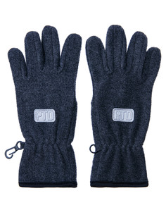 Перчатки трикотажные для мальчиков PlayToday, серый меланж, 17 (146-152 см)