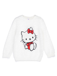 Джемпер детский трикотажный для девочек PlayToday, белый, 92