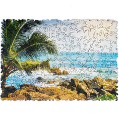 Деревянный пазл Unidragon Тропический Пляж 23 x 16 см, 125 деталей - S