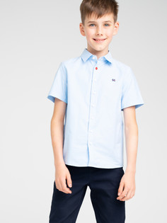 Сорочка текстильная для мальчиков PlayToday (comfort fit), голубой, 146