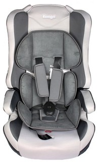 Кресло детское автомобильное Kenga LB 513 серый группа 1/2/3 (9-36кг) велюр, с вкладышем Пан Трейд