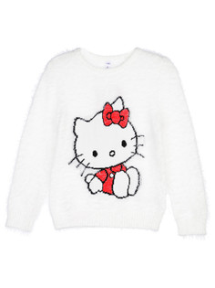 Джемпер трикотажный для девочек PlayToday, белый, 104