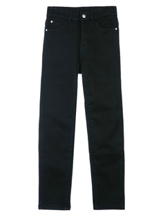 Брюки текстильные джинсовые утепленные флисом для мальчиков PlayToday, черный, 134