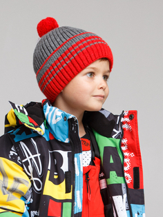 Шапка вязаная PlayToday 32112159 цв. разноцветный р. 52