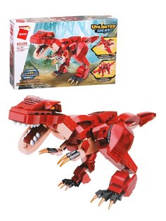 Детский конструктор Наша Игрушка Динозавр, 287 деталей, красный, 651927