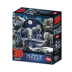 Пазл Super 3D "Коллаж "Волки", 500 детал., 6+