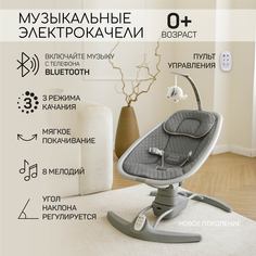 Электронные качели детские Amarobaby SUPER SWING, серый