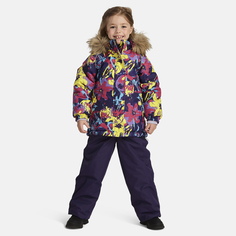 Комплект верхней одежды детский Huppa MARVEL, темно-лиловый с цветами, темно-лиловый, 122
