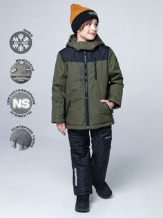 Комплект верхней одежды NIKASTYLE 7з0522, хаки, 122