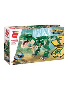 Детский конструктор Наша Игрушка Динозавр, 287 деталей, зеленый, 651926