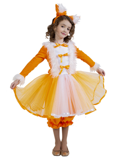 Детский карнавальный костюм Вестифика для девочки Мисс Лиса р 128-134