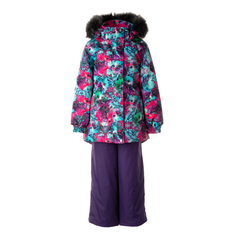 Комплект верхней одежды детский Huppa RENELY 3, 34363-рисунок фуксия, темно-лиловый, 158