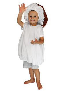 Карнавальный костюм детский Вестифика Гриб, белый, 104