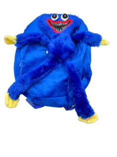 Детский рюкзак с мягкой игрушкой синий No Brand