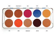 Грим спиртовой водостойкий в палитре 10 цв./Body Illustration Make-up Palette 10Col.20гр.2