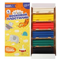 Пластилин мягкий (восковой) Calligrata, 6 цветов, 90 г No Brand