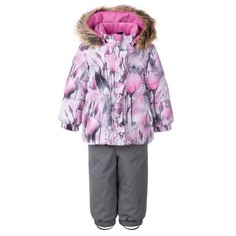 Комплект верхней одежды KERRY K23413, серый, белый, розовый, 98