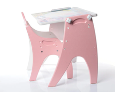 Детский стол и стул Tech Kids Части света розовый