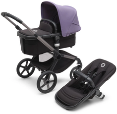 Детская коляска 2 в 1 Bugaboo Fox5 на шасси Grey black Astro purple