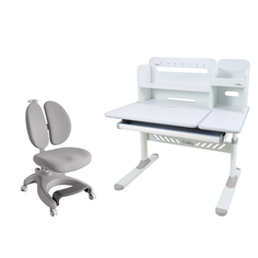 Парта с надстройкой + кресло, Cubby, Nerine + Solerte Grey