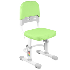 Детский растущий стул Anatomica Lux-01 с мягким чехлом Comfort-01 серый с зеленым чехлом