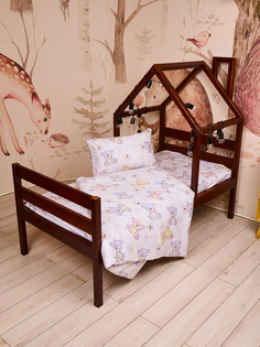 Комплект постельного белья для детской кроватки Сонный гномик 160x80 Мишки 349