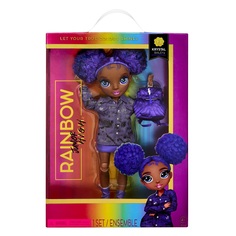 Кукла Rainbow High Junior Кристал Бэйли 24 см фиолетовая с аксессуарами