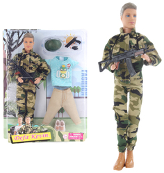 Кукла "Кевин солдат", 29 см (бирюзовая майка) Veld