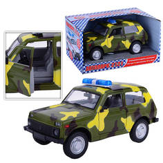 Машина PLAYSMART 9078-В "Автопарк" Военная, на батарейках, в коробке