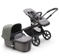 Коляска 2 в 1 Bugaboo Fox 5 Graphite, Grey Melange, Forest Green