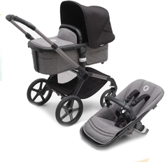 Детская коляска 2 в 1 Bugaboo Fox5 на шасси Grey Grey Melange Midnight black