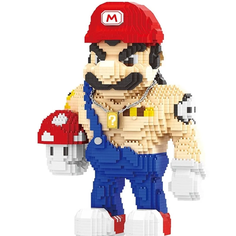Конструктор 3D из миниблоков Balody LP Super Worker Супер Марио силач 3250 эл BA200608