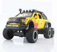 Машинка внедорожник Ford Raptor f150, желтая No Brand