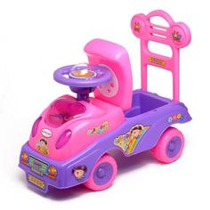 Толокар Qunxing Машинка для девочки, с музыкой, розовый
