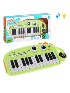 Музыкальный инструмент Орган Наша Игрушка 24 клавиши, свет, звук, зеленый, 653227
