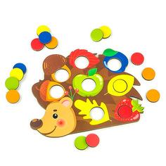 Дер. Сортер-мозаика Ежик и сова 067305 Сибирский сувенир