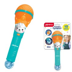 Микрофон Суперхит, Азбукварик, "Добрые песенки" 10 песенок (оранжевый)