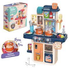 Игровой набор Miss Kapriz Кухня Синяя вода, пар, имитация кипения воды .