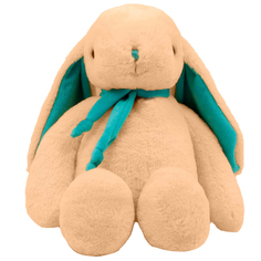 Мягкая игрушка Кролик Lapkin38 см персик/бирюзовый