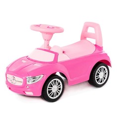 Каталка-автомобиль, Полесье, "SuperCar" №1 со звуковым сигналом (розовая)