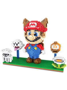 3D конструктор StarFriend Марио с ушками Mario платформа, 2300 деталей, 24х8х18,5 см
