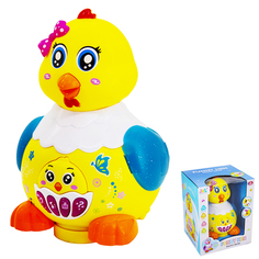 Игрушка на бат. 0629 Курочка несет яички, подсветка, звук, в кор. No Brand
