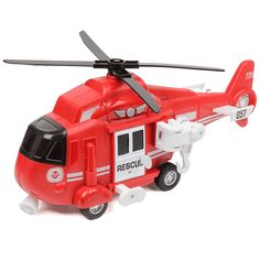 Вертолет фрикционный Drift 1:16 Fire and Rescue Helicopter со звук. и свет. эфф. 70802